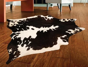 Alfombra de piel de vaca 100% original zona piel cuero 19,48 pies cuadrados (140 cm x 130 cm) - Imagen 1 de 3