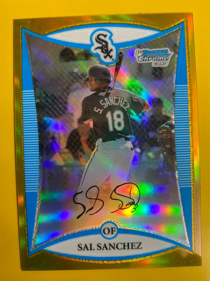 D51068 2008 Bowman Chrome Prospects Gold Refractor #BCP83 Sal Sanchez #50/50 $25 - Image 1 of 1