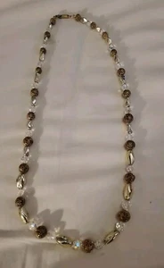 VTG AB Beads Metal & Glass Chrome Beads 24" Haskell? Necklace Pat. No. 3427691 - Picture 1 of 13