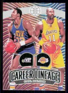 19-20 Panini Illusions Career Lineage #20 Karl Malone Lakers / Utah Jazz - Picture 1 of 2
