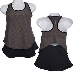 Pearl Izumi Womens Cycling Racerback Layered Tank Top Built-in-Bra Gray Size M - Picture 1 of 11