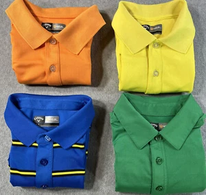 Callaway Golf Shirt Lot of 4 Men's Large  Opti-Dri Polo Wicking Athletic Flaw - Picture 1 of 21