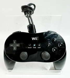 Official Nintendo Wii Classic RVL-005 Controller BLACK JAPAN - Picture 1 of 6