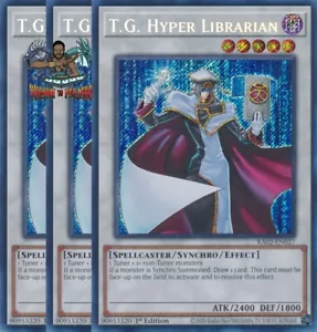 Yugioh! 3x T.G. Hyper Librarian RA02-EN027 Secreto Raro 1ª Edición Casi Nuevo - Imagen 1 de 1