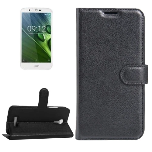 CUSTODIA BUSINESS COVER per Acer Liquid Zest Plus Z628 PELLE NERO A LIBRO NUOVO - Immagine 1 di 1