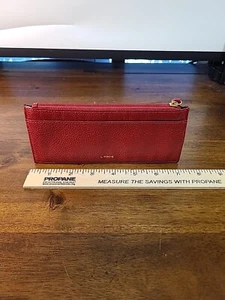Lodis - Organizer portafoglio porta carte di credito impilabile slim in pelle rossa - Foto 1 di 10