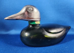Vintage AVON Mallard Duck Green Men After Shave Glass Decanter Windjammer 1970's - Picture 1 of 6