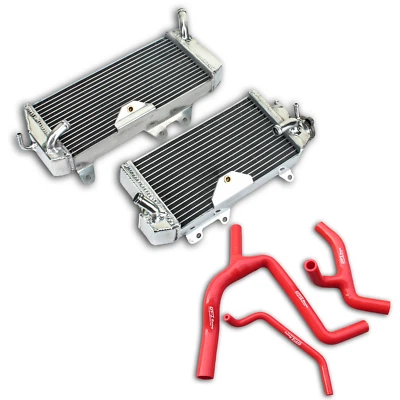 Radiador de aluminio y manguera roja para Kawasaki KX450F KXF450 2009-2015 2010 11 12 13 Foto 1 de 4