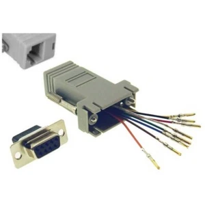 Lot100 DB9pin Female~RJ45 Jack Modular Adapter 8P8C for Network/Ethernet,Cat5e/6 - Picture 1 of 1