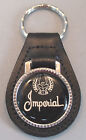 IMPERIAL Script Chrysler #3364 Leather Black/Silver Key ring 1936 1937 - 1940