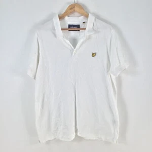 Lyle & scott mens polo shirt size 2XL white short sleeve collar cotton 099027 - Picture 1 of 8