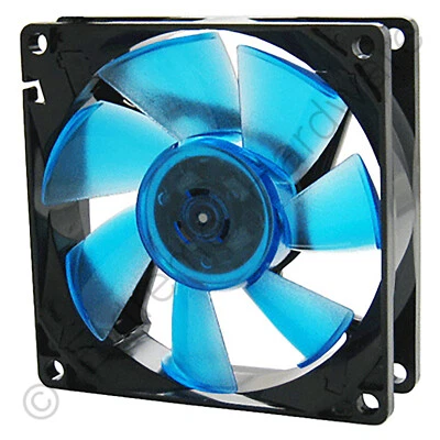 Gelid Solutions Wing 8 UV Blue 80mm Ultraviolet Reactive Ultra Quiet Case Fan - Image 1 of 4