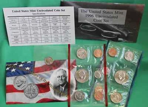 1996 United States Mint Uncirculated Set with W Dime 11 Coins P and D T116 - Picture 1 of 8