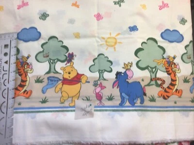 Winnie the Pooh Eeyore  Tigger Double Border Print Cotton Fabric  3 Yards - Image 1 of 2