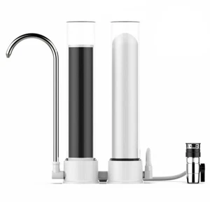 Dual Arbeitsplatte Wasserfiltersystem Kohleblock & Sediment 2 Stufen Wasserfilter - Bild 1 von 10