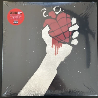 GREEN DAY AMERICAN IDIOT RED BLACK SPLATTER VINYL 2LP ANNIVERSARY SEALED MINT - Image 1 of 2