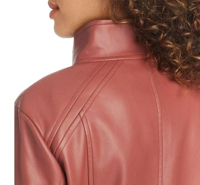 ¡NUEVO! CHAQUETA MUJER VINCE CAMUTO CREMALLERA COMPLETA IMITACIÓN CUERO CON CUELLO SIMUTADO! VARIEDAD Foto 1 de 1