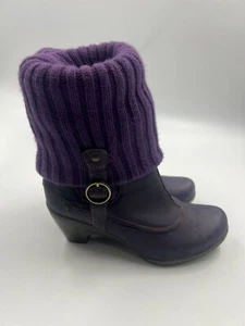 El Naturalista Boots Purple Leather And Textile Size 8 - Picture 1 of 6