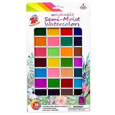 TBC Watercolour Paint Set 36 pieces with Brush Kids Arts and Crafts Gifts for Kids