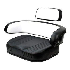 Seat Cushion Set - 3-Piece Set Vinyl Black/White - Picture 1 of 9