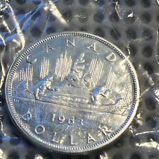 1963 Canada 80% Silver Dollar Proof Like UNC BU Sealed from Mint RCM