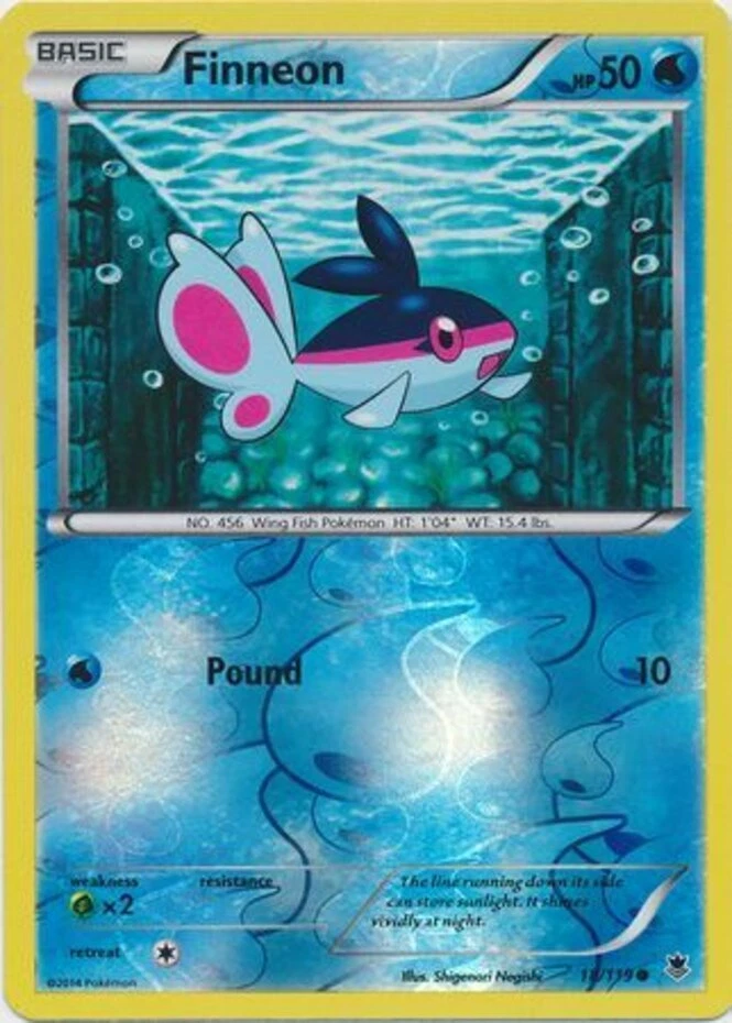 Pokemon - Finneon - 18/119 - Common - Reverse Holo - XY - Phantom Forces - NM - Image 1 of 1