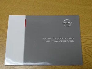 LIBRO DE HISTORIA DE SERVICIO NISSAN GENUINO PARA GASOLINA Y DIESEL PÁGINA DE DATOS ELIMINADA - Imagen 1 de 9