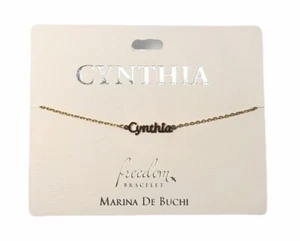 Benanntes Freiheitsarmband verstellbar Cynthia Caroline personalisiertes Kettenarmband - Bild 1 von 3