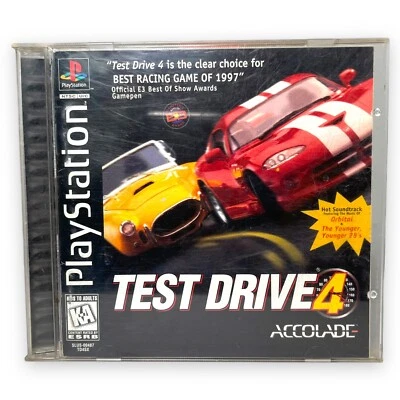 Test Drive 4 (Sony PlayStation 1, 1997) PS1 Black Label With Manual Tested - Image 1 of 4