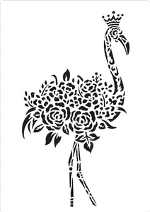 A4 Ostrich Stencil Art Crafts Painting Struthio Bird Template Drawing Mylar DIY - Picture 1 of 3