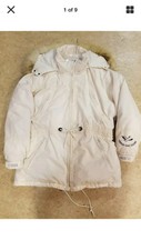 Triple Fat Goose Parka Womens Cream Puffy Jacket Waist Adjustment Size 1X