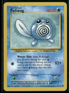 Juego Base Pokémon #059/102 Poliwag Común, Casi Como Nuevo o Mejor - Imagen 1 de 2