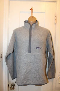 PATAGONIA Men's Gray Synchilla 1/2 Zip Fleece Jacket Medium Vintage 25735 90s - Picture 1 of 6