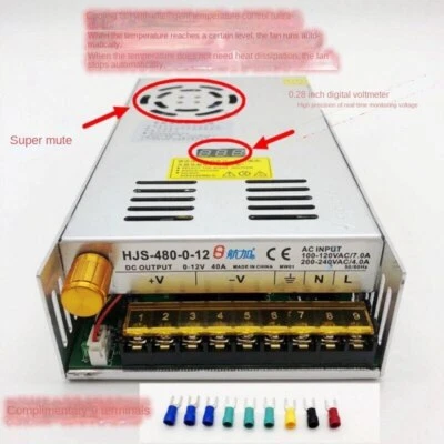 AC110/220 to DC 0-24V/48V Current Voltage Adjustable Switching Mode Power Supply - Image 1 of 4