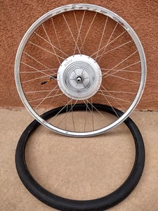 Ruota anteriore BionX CRX35 serie P e connettori con pneumatico americano solido LEGGI - Foto 1 di 15