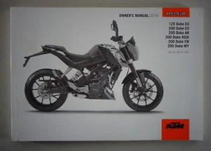 Armatoriale Manuale/Handbook KTM Duke 125/200 2014 - Foto 1 di 1