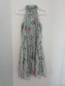 Eliza J Kleid bestickt Blumen Cut Out Rücken Größe 0 Stufen Ösen - Bild 1 von 10