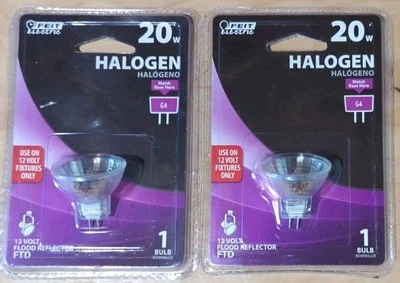 Feit Electric 20W 12V Bulb Flood Reflector for Fixture G4 Base Small 2 Bulbs - Image 1 of 2