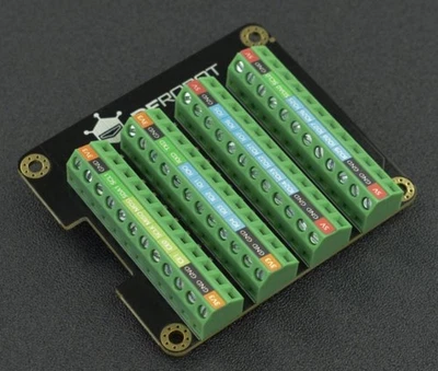 DFRobot Raspberry Pi 4B GPIO Terminal Block HAT, 28 GPIO, 4x 3.3V, 4x 5V, 12x - Bild 1 von 4