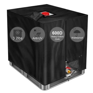 600D Heavy Duty Waterproof Cover for 1000L IBC Container Rain Water Tank Outd... - Picture 1 of 6