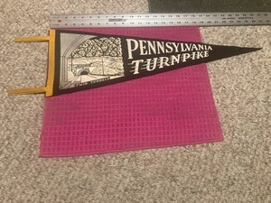 BANDERÍN DE RECUERDO DE COLECCIÓN TAMAÑO COMPLETO PANCARTA PENNSYLVANIA PA PEAJE - TÚNELES GEMELOS - Imagen 1 de 4