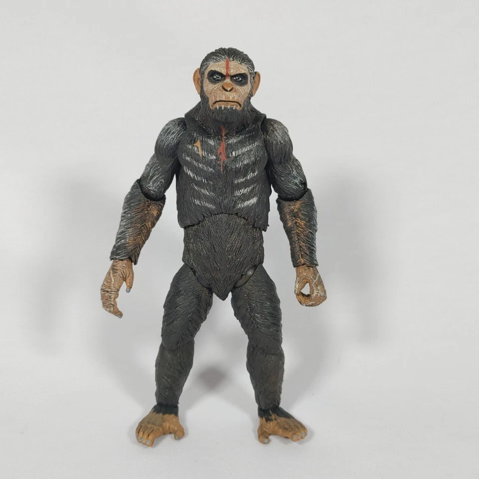 FIGURA DE ACCIÓN NECA AMANECER DEL PLANETA DE LOS SIMIOS SERIE 1 CÉSAR Pintura Guerra Foto 1 de 4