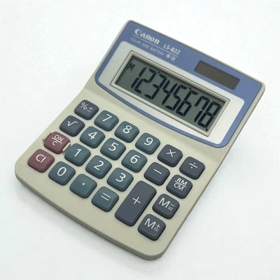 Canon LS-82Z Pocket Calculator 8-Digit Dual Power Desktop Office School - Tested - Image 1 of 4