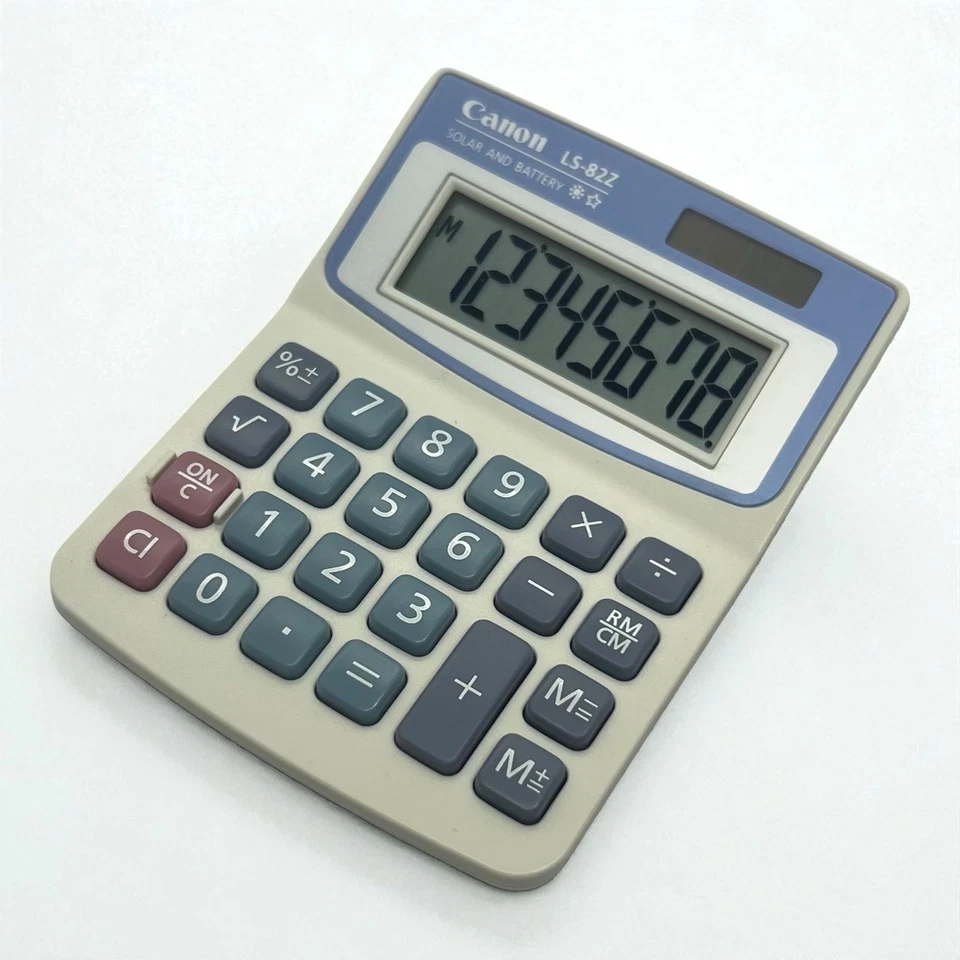 Canon LS-82Z Pocket Calculator 8-Digit Dual Power Desktop Office School - Tested - Image 1 of 4