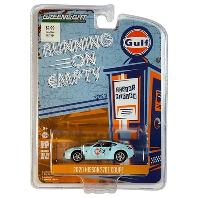 Nissan 370z Gulf serie 11 2020 Greenlight funcionando vacío envío combinado de aceite $1 difícil de encontrar Foto 1 de 2