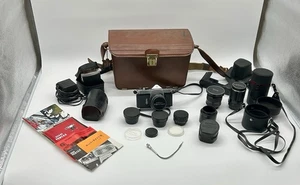 Vintage Asahi Pentax Spotmatic SP analoge Kleinbildkamera 6 Objektive Blitztasche & mehr! - Bild 1 von 24