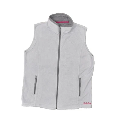 Женский флисовый базовый жилет Cabela's размер M серый полиэстер на молнии без рукавов однотонный - Изображение 1 из 4