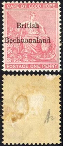 Bechuanaland SG5 1d Rose-red Wmk Anchor M/M (toned) Cat 27 pounds - Picture 1 of 1