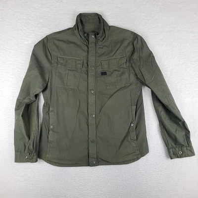 G Star Raw Jacket Mens XL Green Army Cargo Line Full Zip Sweater Coat - Image 1 of 4