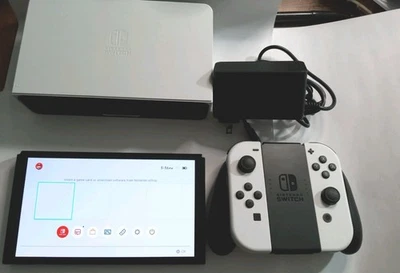 Nintendo Switch OLED Video Game Console HEG-001 White System - Image 1 of 4